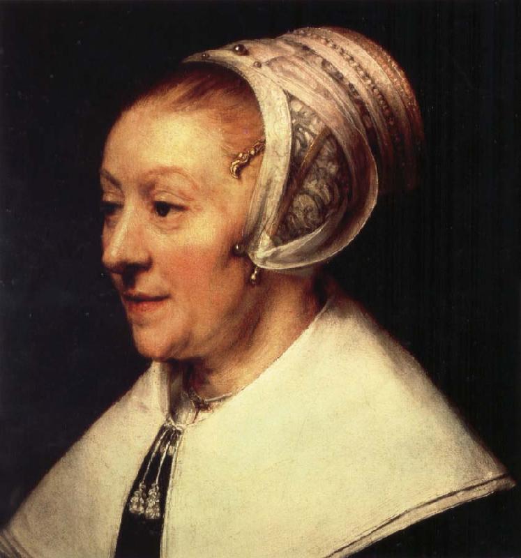 REMBRANDT Harmenszoon van Rijn Portrait of Catrina Hoogshaet at the Age of Fifty Sweden oil painting art